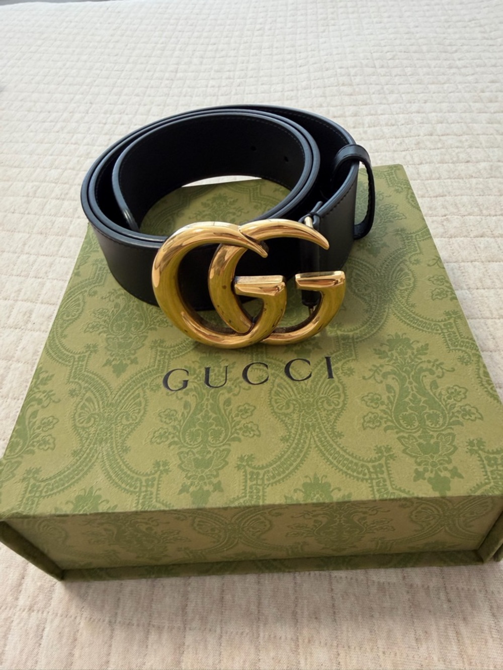 Gucci Black Leather Belt
